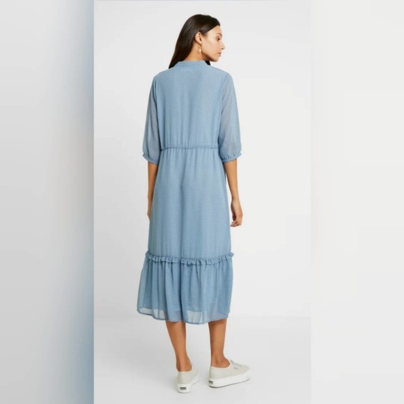 MSCH Blue Midi Cottagacore Petticoat Dress MEDIUM - Picture 2 of 8